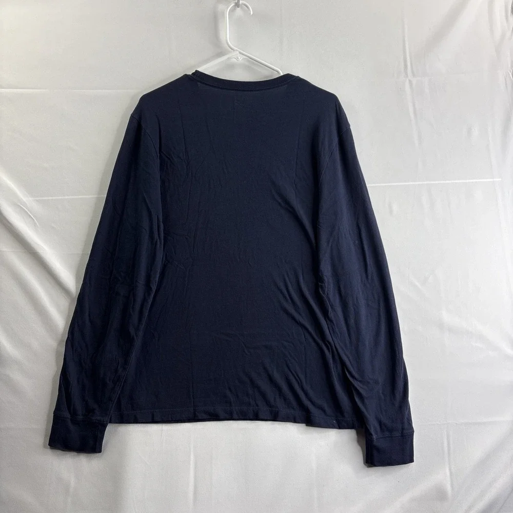 J.Crew Men's Medium Navy Blue Cotton Long Sleeve T-Shirt Casual - Picture 6 of 6